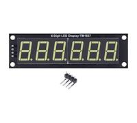Baxnore Tube numérique à affichage LED, 6 chiffres, 7 segments, lumière blanche, module d'affichage piloté par TM1637 pour projets de bricolage, affichage d'électronique et d'horlo