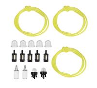 Baxnore Tuyau de Conduite de Carburant de 1,5 mètres avec Ampoule à Pression, Filtre à Carburant Durable Compatible avec tronçonneuse Zama, souffleur, Tube en Plastique de 3 Taille