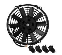 Baxnore Ventilateur de refroidissement électrique à condensateur incurvé universel pour voiture 12 V 80 W 9 pouces Matériau ABS durable Installation facile pour le remplacement du