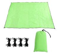 Baxnore Voile d'ombrage rectangulaire en Toile de qualité supérieure avec Anneaux et Cordes en Acier Inoxydable pour Jardin extérieur, terrasse, Cour, 2 x, imperméable (Vert Herbe)