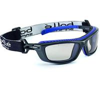 BAXTER - Montura PC negro y azul - Ocular CSP en PC anti-vaho y anti-rayaduras PLATINUM - cinta y espuma