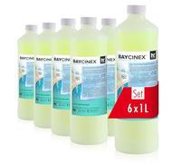 Baycinex Nettoyant Ligne d'Eau pour Piscine 6 x 1 L - Anti-Calcaire Piscine | Nettoyant Alcalin, Dissout les Salissures Organiques et Graisses - Utilisation Facile sans Phosphates, Ni Acides
