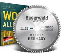 Bayerwald - Lame de scie circulaire Carbure de tungstène - Ø 280 x 3.2 x 30 | Z=64 KW | Série 11.55 - Denture alternée pour coupes longitudinales et transversales dans le bois/les dérivés du bois