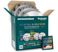Bayerwald Lot de 3 lames de scie circulaire Ø 168 mm Pour métal non ferreux et bois Convient pour scies circulaires manuelles Festool, Mafell etc.