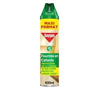 Baygon Aérosol Insectes Rampants, Cafards et Fourmis, 600 ml, Insecticide, 2 en 1