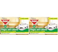 Baygon Pièges Anti-Cafards - Protection de la Cuisine - 3 Mois d'Efficacité Continue - sans Odeur - 6 Boîtes d'Appât (Lot de 2)