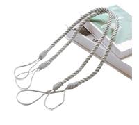 BAYNOPURIN Embrasses À Rideaux 2 pièces Boucle de Corde Rideau Grand drapé en Coton embrasses retenues Accessoire décoration la Maison(Grey)