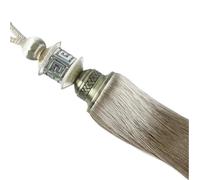 BAYNOPURIN Embrasses À Rideaux Embrasses à Boules suspendues for Rideaux de Boutique, 2 pièces, Glands, Bandages for la Maison, Accessoires brosses(Light Beige)