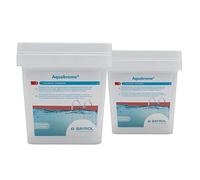 BAYROL Aquabrome 2x5 kg - Pastilles de brome 20g - Dissolution lente & traitement longue durée - Désinfection sans odeur de chlore - Aussi efficace que le chlore - Haute tolérance au pH - brome piscine