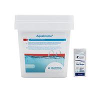 BAYROL AQUABROME Pastilles 20g - 5kg | Brome Lent - Désinfection Régulière - Dissolution Lente + 10 Tests HPS OFFERTS 6 en 1