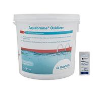 BAYROL AQUABROME Regenerator/Oxidizer - 5kg | Activateur de Brome - Oxygène Actif Choc - Désinfection Choc sans Chlore - Dissolution Rapide + 10 Tests HPS OFFERTS 6 en 1