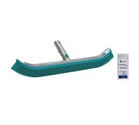 BAYROL Brosse PAROI Murale 50CM INCURVÉE avec Poils en Caoutchouc | en ABS et Aluminium - Brosse pour piscines Liner ou Coque - Accessoire - Entretien de la Piscine + 10 Tests HPS OFFERTS 6 en 1