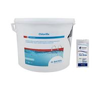 BAYROL CHLORIFIX Granulés - 10kg | Chlore Choc Stabilisé - Désinfection Choc - Dissolution Rapide + 10 Tests HPS OFFERTS 6 en 1