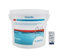 BAYROL CHLORIFIX Granulés - 5kg | Chlore Choc Stabilisé - Désinfection Choc - Dissolution Rapide + 10 Tests HPS OFFERTS 6 en 1