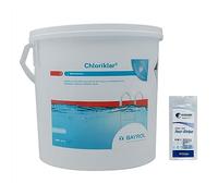 BAYROL CHLORIKLAR Pastilles 20g - 10kg | Chlore Choc Stabilisé - Désinfection Choc - Dissolution Rapide + 10 Tests HPS OFFERTS 6 en 1