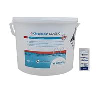 BAYROL e.CHLORILONG Classic Galet 200g - 10kg | Chlore Lent Stabilisé - Désinfection Régulière - Dissolution Lente + 10 Tests HPS OFFERTS 6 en 1