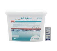 BAYROL Soft & Easy 30m3 (12 sachets) - 5,04kg | Oxygène Actif Multiaction - Désinfection Régulière Multifonction sans Chlore - Sachets pré-dosés + 10 Tests HPS OFFERTS 6 en 1
