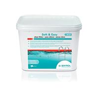 BAYROL Soft & Easy sans Chlore - Granulés d'oxygène Actif avec prévention des algues et Effet clarifiant - Sacs pré-portionnés - 5,04 kg - 30 m³