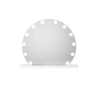 Bayt Miroir coiffeuse maquillage Hollywood 55 cm, loupe 10x, LED, blanc | Éclairage 3 températures à intensité réglable, commande tactile, zone grossissante intégrée, à poser sur table ou bureau