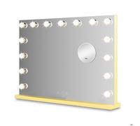 Bayt Miroir Maquillage Hollywood avec Éclairage 58x46 cm - Miroir LED Dimmable avec Grossissement 10x - Or