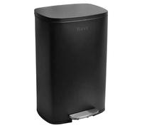 Bayt Poubelle Cuisine 50L à Pédale - Acier Inoxydable - Couvercle Hygiénique - Design Élégant - Noir