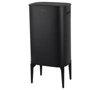 Bayt Poubelle Cuisine 60 Litres - Grande Poubelle Automatique Haute avec Pieds Stables | Design Moderne Noir Inox | Poubelle de Cuisine Tactile ou Capteur avec Couvercle Anti-Odeur