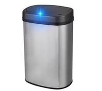 Bayt Poubelle de Cuisine 60 Litres Argent avec Couvercle à Ouverture Automatique Capteur - Grande Poubelle Tri Sélectif Rectangulaire | Poubelle 60L Anti-Odeur pour Bureau et Salle de Bain