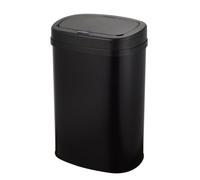 Bayt Poubelle de Cuisine 60L - Métal Robuste avec Couvercle One-Touch et Anti-Odeurs - Noir Élégant