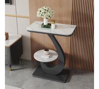 BAYTEWJX Narrow Console Table for Entryway,Modern Console Table for Hallway | Two-Tier Storage,with Marble Top,High Load-Bearing Capacity,for Hallway Foyer Living Room Home(Black white,50x30x75cm)