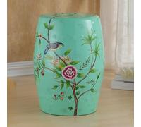 BAYTEWJX Tabouret de Jardin Décoratif en Céramique,Siège de Jardin de Style Chinois,pour Les Salons Les Terrasses Les Jardins et Les Balcons.(Blue-Green)