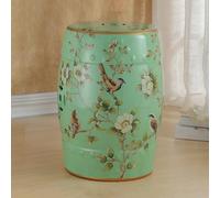 BAYTEWJX Tabouret de Jardin Décoratif en Céramique,Siège de Jardin de Style Chinois,pour Les Salons Les Terrasses Les Jardins et Les Balcons.(Green-Blue)