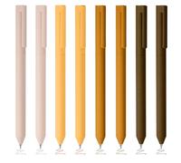 BAYTORY Lot de 8 stylos à encre gel de couleur, pointe fine de 0,5 mm, stylos colorés pour prise de notes et marquage (kaki)