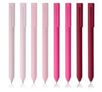 BAYTORY Lot de 8 stylos à encre gel de couleur, pointe fine de 0,5 mm, stylos colorés pour prise de notes et fournitures de marquage (rouge)