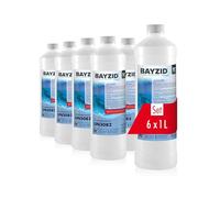BAYZID® Algicide Anti Algue pour Piscine 6 x 1 L - Anti-Algues Non Moussant - Double Action Curative et Préventive - Efficace Contre Bactéries et Champignons