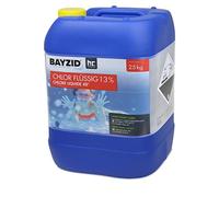 BAYZID® Chlore Liquide 1 x 25 kg - Désinfectant Piscine à Action Rapide, 13-15% de Chlore Actif - pour Systèmes de Dosage Automatique - Clarifiant Eau Cristalline - Idéal Spa, Jacuzzi, Pataugeoire