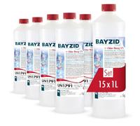 Bayzid Chlore Liquide 15 x 1 kg - Eau Claire et Brillante - Action Rapide