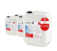 BAYZID® Chlore Liquide 4 x 12,5 kg - Désinfectant Piscine à Action Rapide, 13-15% de Chlore Actif - pour Systèmes de Dosage Automatique - Clarifiant Eau Cristalline - Idéal Spa, Jacuzzi, Pataugeoire