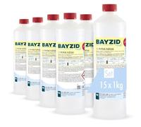 BAYZID® pH Plus Liquide - Augmenteur de pH pour Piscine - Bidon de 15 x 1 kg - Compatible Tous Traitements - Qualité Pure et Stable