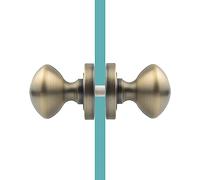 BAZAC Boutons de porte en alliage d'aluminium, poignées de porte en verre de salle de bain, pièces de rechange pour porte de douche, poignées de porte à vis, laiton