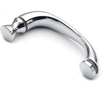 BAZAC Poignée de porte de douche en verre avec rondelles, boutons de porte de salle de bain pour intérieur | Convient pour les parois de douche - 160 mm