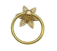 BAZAC Poignée de tiroir Poignée de porte en cuivre pur antique Anneau de porte décoratif en cuivre - Laiton || 8 cm
