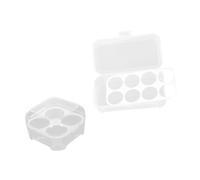BAZEITFLOW 2 pièces Boîte de Rangement Maquillage avec Couvercle Boîte Compartimentée pour Éponges et Tampons Visage Plastique Solide Compacte et Légère Protection Anti-poussière