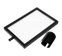 BAZEITFLOW Cadre métallique Porte-panneau pour barrière de ceinture noir, 44x22x6,5 cm, double face, pour garages et bureaux, structure verticale