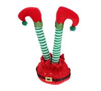 BAZEITFLOW Décoration Noël Jambe Chic Lutin Farceur Flexible pour Maison Ornement Élégant pour Sapin Table et Cheminée Cadeau Festif Élégant