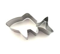BAZEITFLOW Ensemble de 3 Emporte-pièces Forme Poisson en Acier Inoxydable Argenté, Découpe Pâte Dure ou Collante, pour Pâtisserie Cuisine Pendant les Fêtes