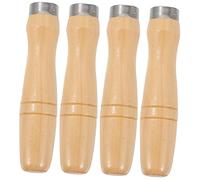 BAZEITFLOW Poignée de Coupe pour Lime en Bois 4pcs, Robuste et Ergonomique