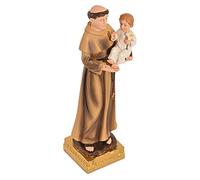 BAZEITFLOW Statuette Religieuse de Saint Patron avec Enfant, Ornement en Résine, Finitions Soignées, Décoration Intérieure pour Salon ou Café