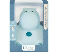 Bazile BN3828WDK Veilleuse peluche hippopotame multicolore 19 cm