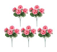 Bbajszx 5/8 pièces réaliste Fleur de géranium Artificielle Simulation Fleur de pommetier pour la décoration de la Maison Arrangements Floraux de Mariage Arrangements Fleuris