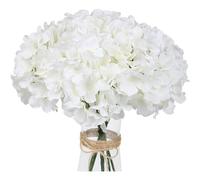 Bbajszx Bouquet de mariée Hortensia réaliste, Fleur Artificielle résistante intempéries, pour pièce maîtresse d ' intérieur, Jardin extérieur, Mariage, Bouquet d ' Hortensia Artificiel